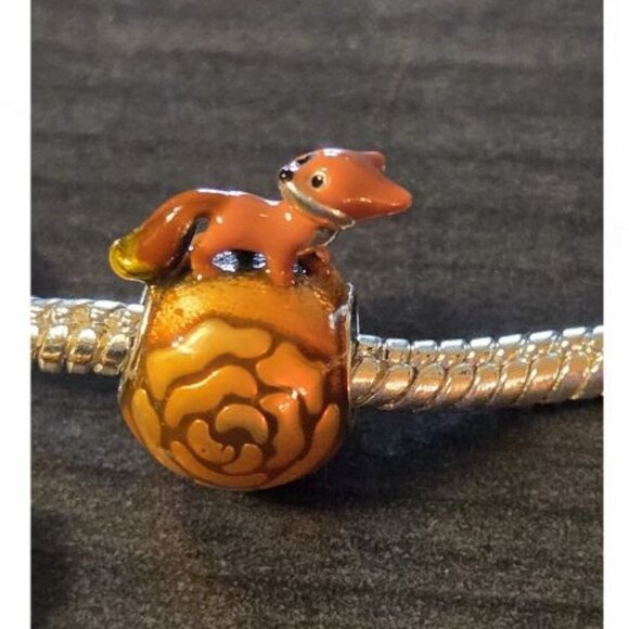 The Little Prince Fox Flower Pandora Charm - Picture 1 of 2
